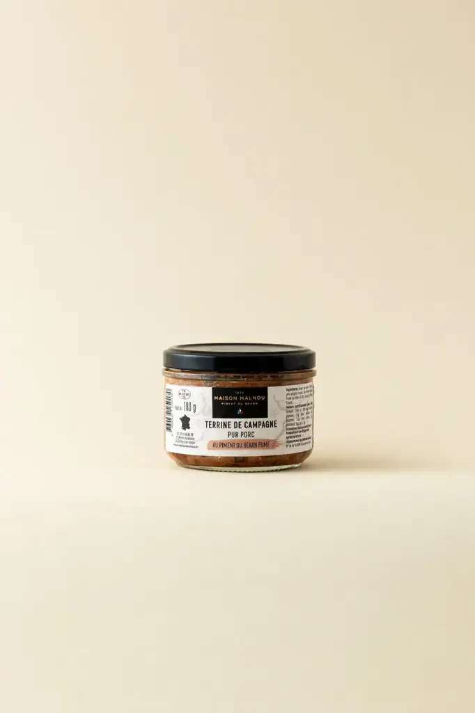[TCH180] Terrine de campagne au Piment du Bearn fumé